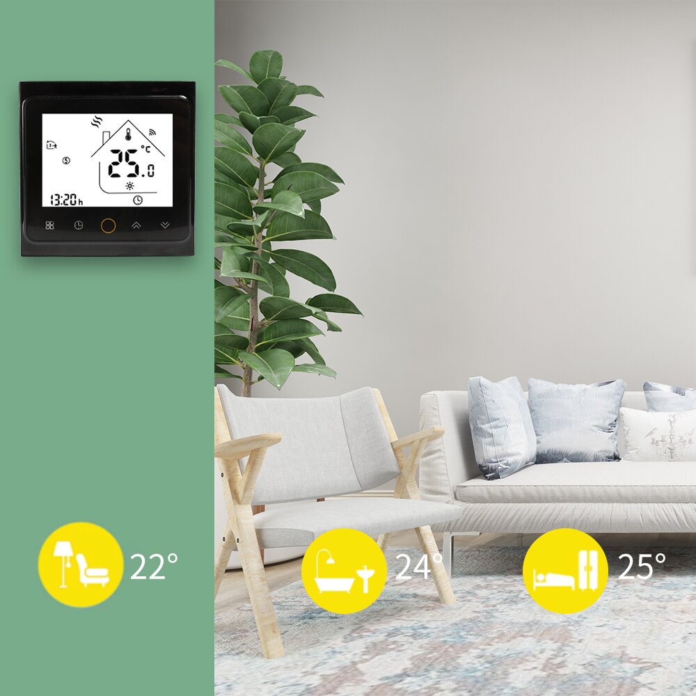 Wifi Slimme Thermostaat Temperatuur Controller Voor Water/Elektrische Vloerverwarming Water/Gas Boiler Werkt Met Alexa Google Thuis