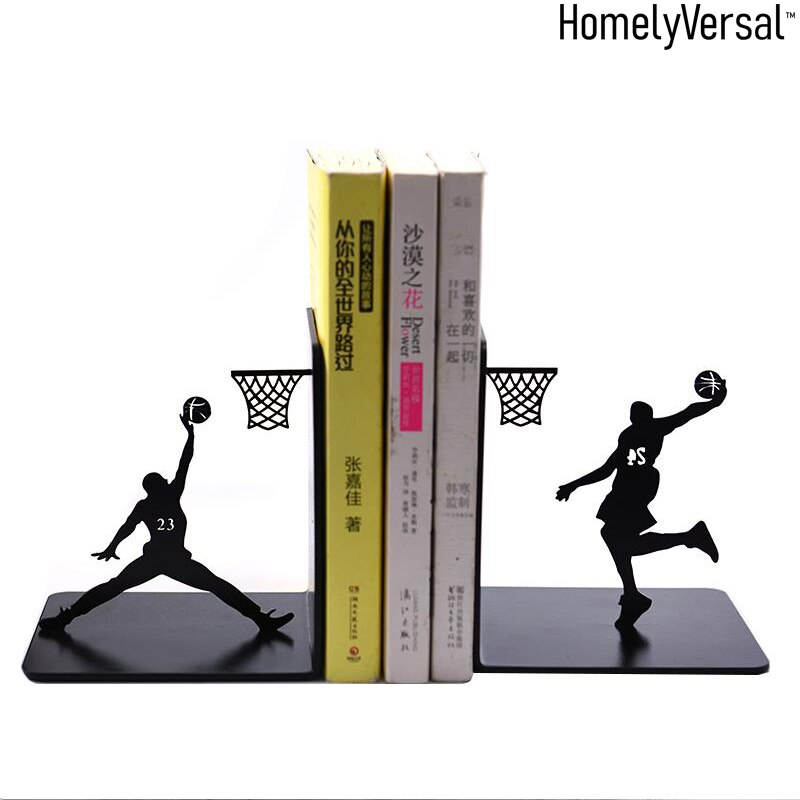 Mode Koele Metalen Stopper Houder Human-Vormige Basketbal Fan Boekensteun Voor School Briefpapier & Office Supply