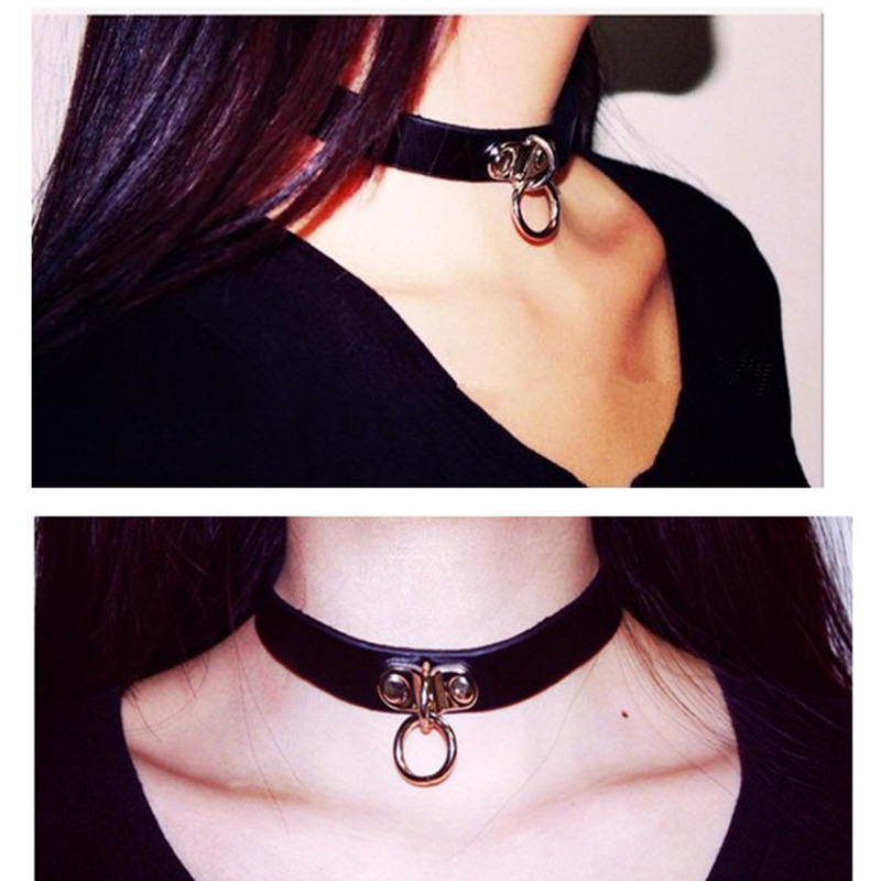 1Pc Vrouwen Mode Ketting Sexy Punk Goth Cross Choker Ketting Lederen Hanger Kraag Charme Maxi Hals Sieraden Meisjes