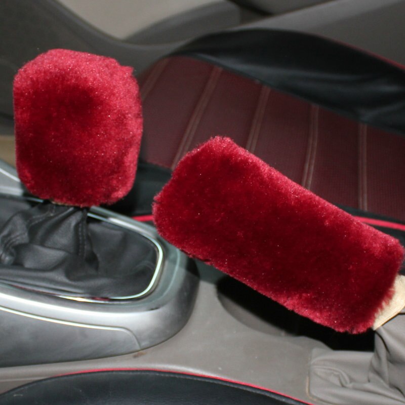 Soft Fur Car Gear Shift Collars Gear Knob Cover Universal Gear Shift Boot and Handbrake Grip Handbrake Cover For Honda Civic