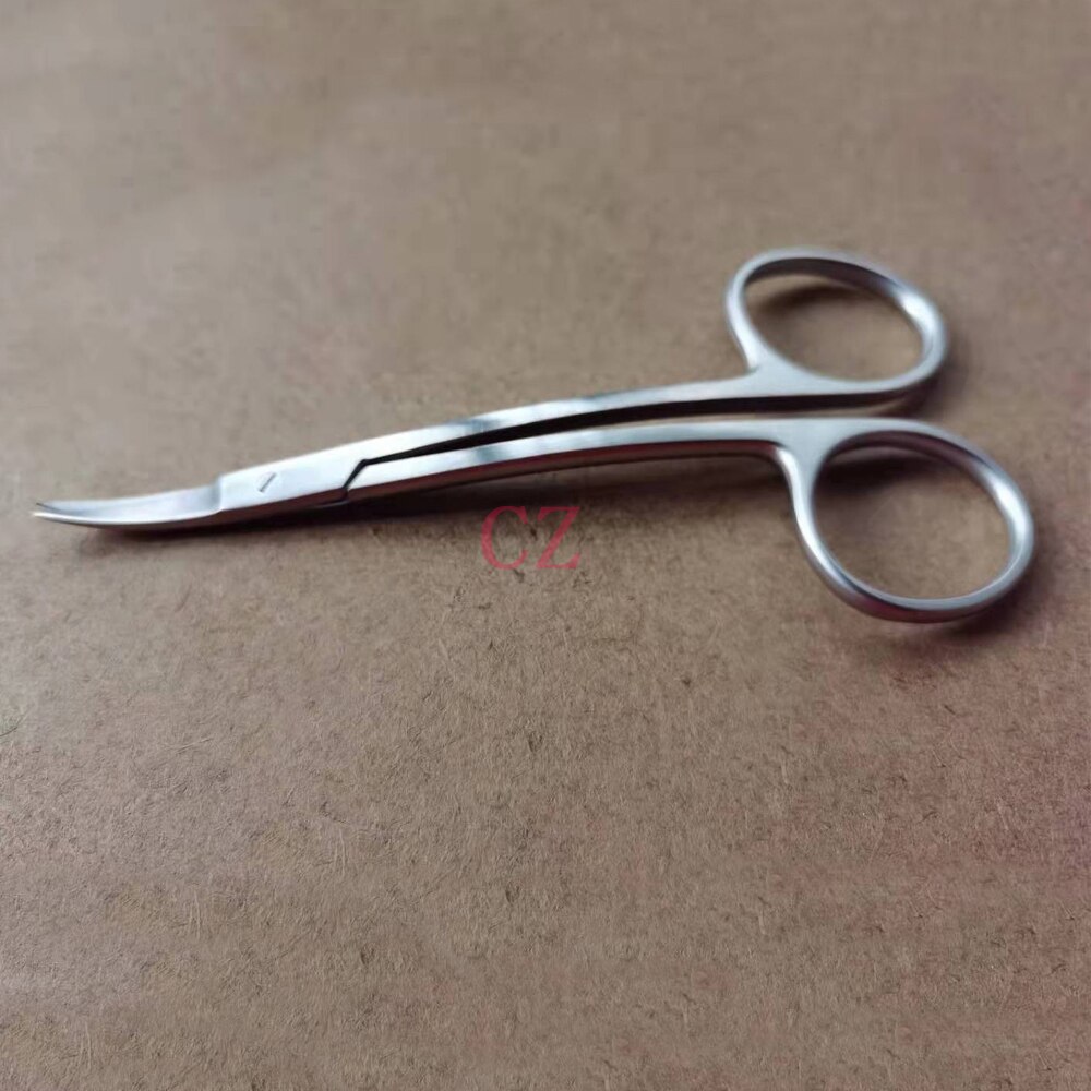 Stainless steel 11cm bending scissors suture removal scissors cosmetic eye scissors