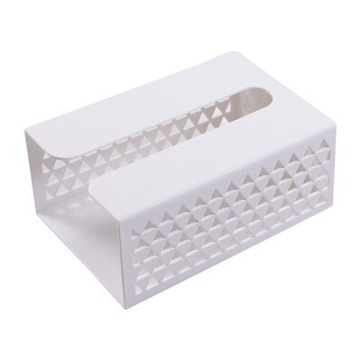 Home Storage Wall-Mounted Multifunctional Tissue Box Home Storage Box Bathroom Accessories Organizer Tissue Holder: White