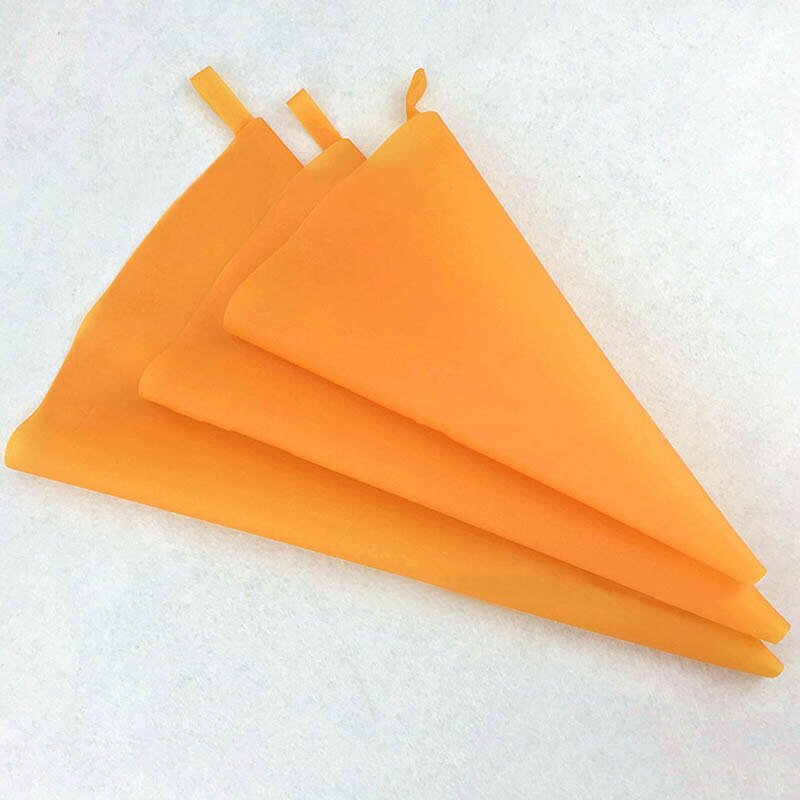 Sac de pâtisserie en Silicone réutilisable tuyauterie outils de décoration de gâteau bricolage Cupcake nouveaux sacs de pâtisserie gâteaux de cuisine pâtisserie fournitures Orange
