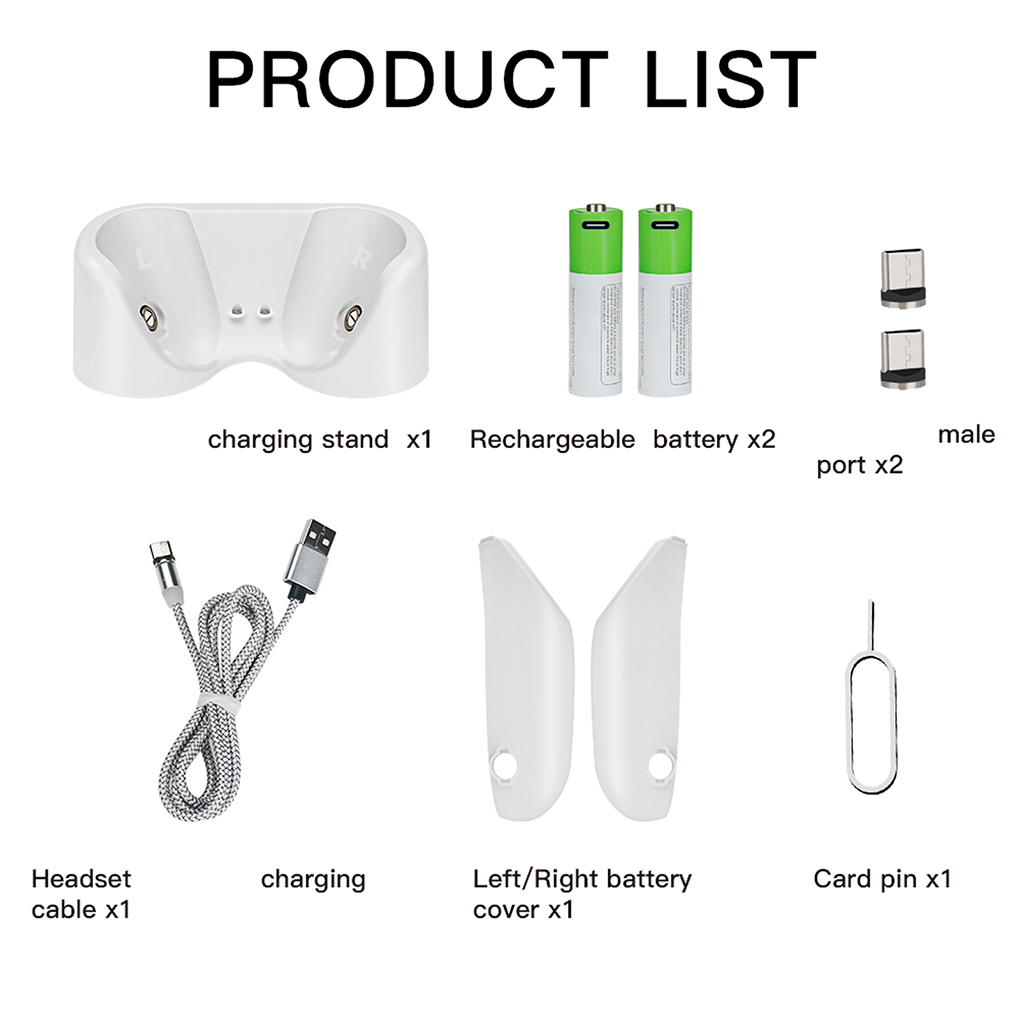 Controllers Charging Dock PC Station Charger Stand Storage Base with Rechargeable Battery VR Replacement for Oculus Quest 2