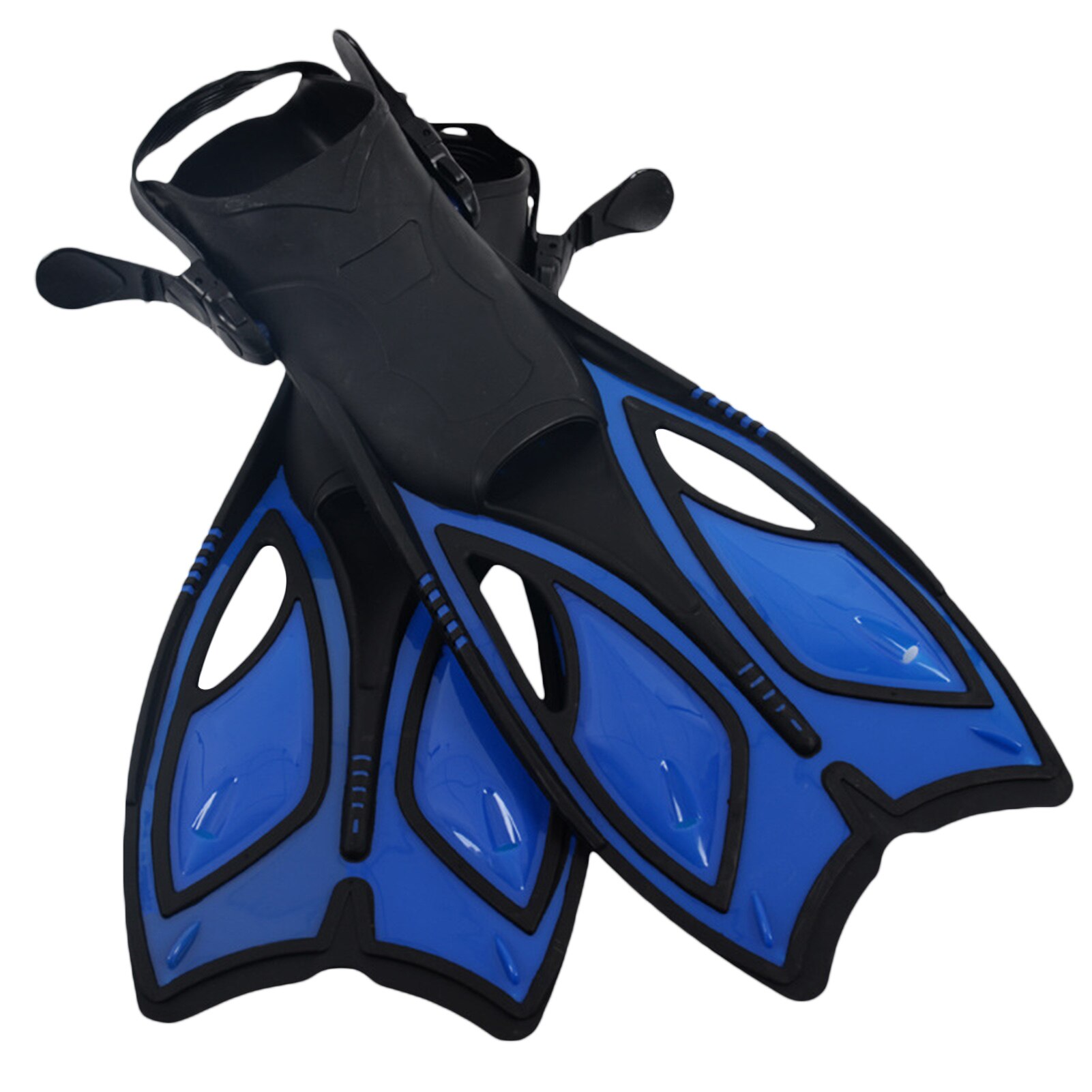 Snorkeling Diving Swim Fins Portable Adjustable Scuba Diving Flippers Snorkel Foot Flippers For Swiming Accessories: Blue / 34 to 38