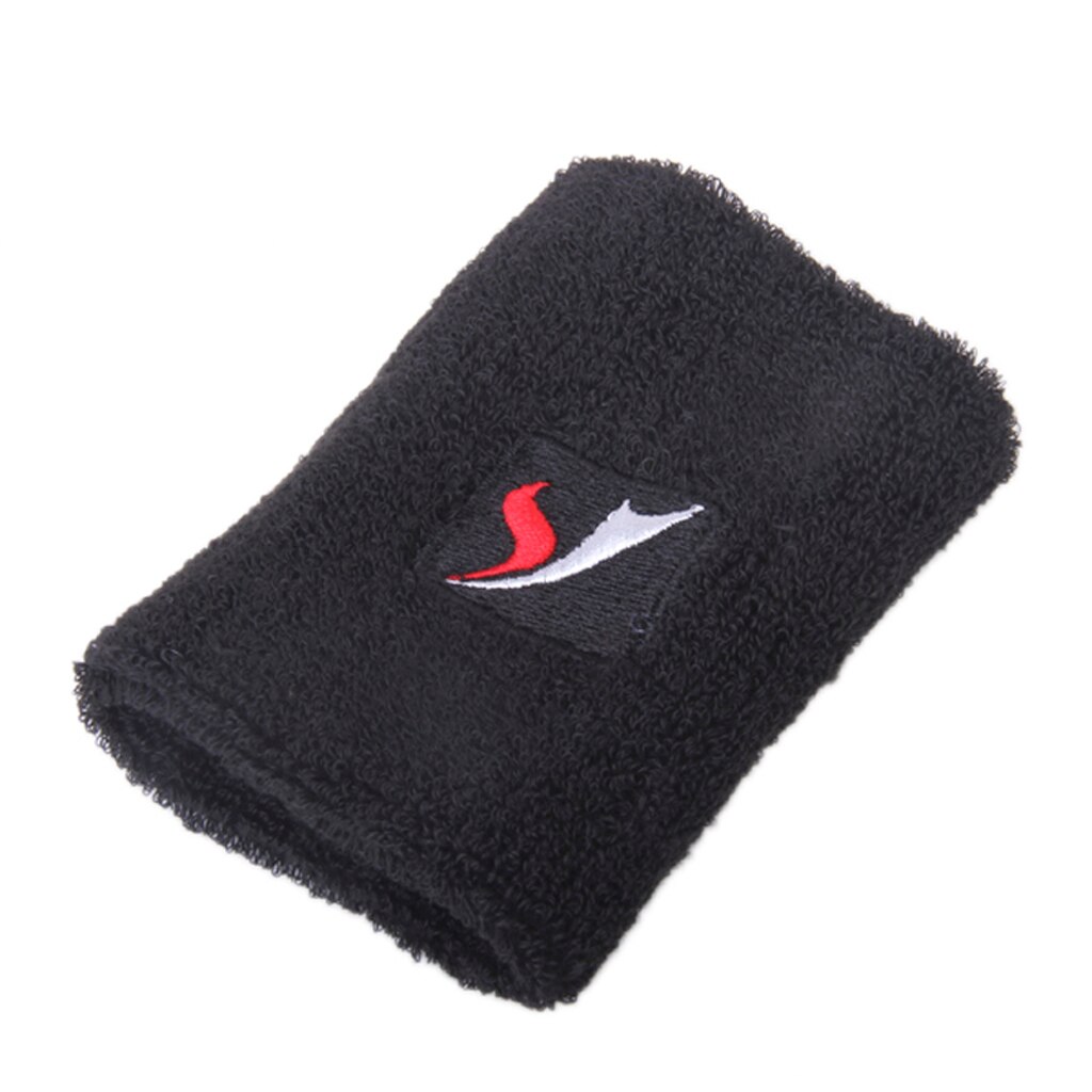 Black Sports Basketball Tenis Sweatband Wristband Wrist Sweat Band