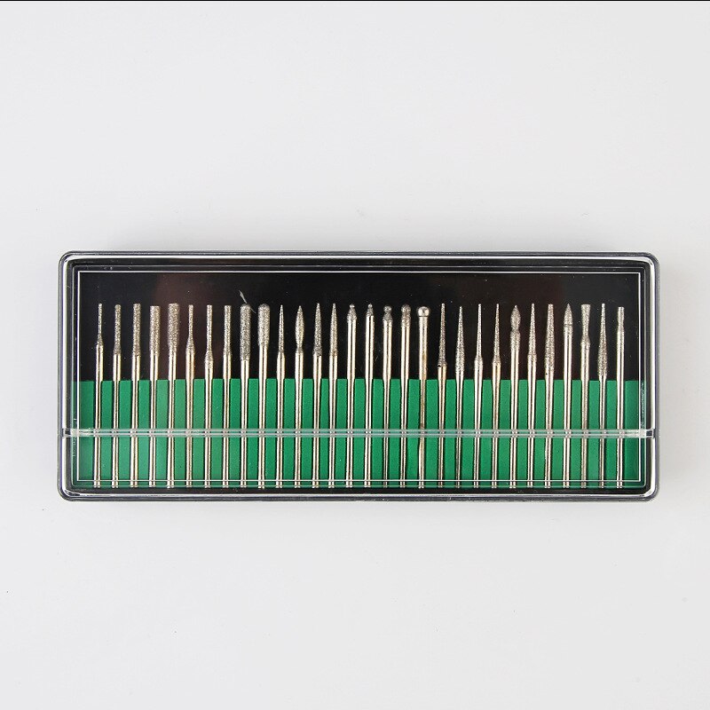 Ewt 30 stuks/set hardmetaal manicure pedicure elektrische nagelkunst zilveren vijl boorset 3/32 vijl schacht nagelkunst gereedschap