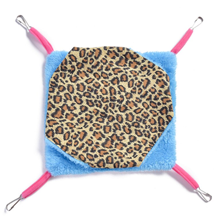 Eekhoorn Opknoping Bed Huis Mat Warm Pet Hangmat Hamster Kooi Nest Voor Rat Klein Dier Deken Huisdier Speelgoed Cavia accessoires: Leopard 2 / S