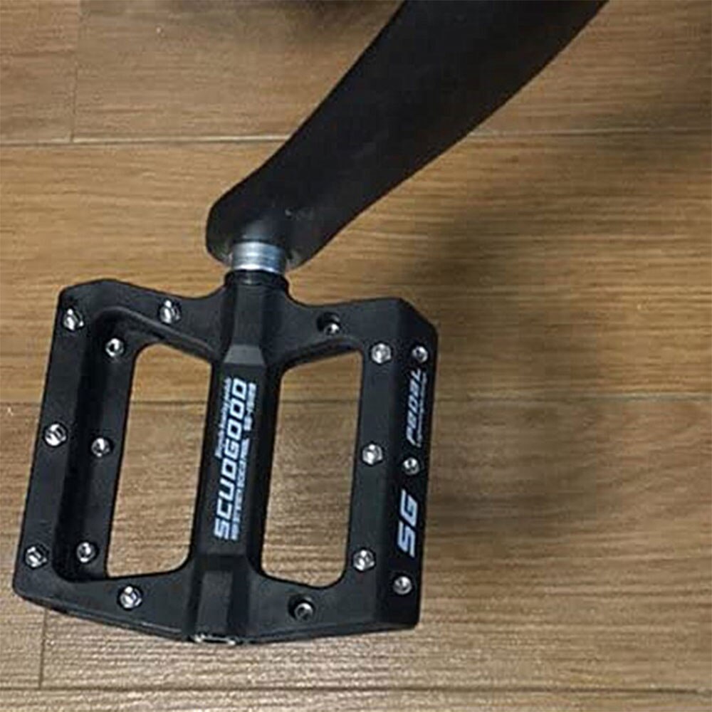 MTB Cycling Pedals SG -12B Anti Slip Nylon Fiber Wide Bearing Bicycle Flat Platform Pedals for Road Folding Bikes
