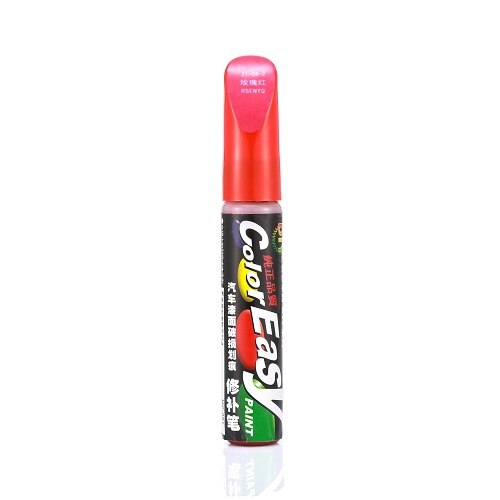 Lápiz reparador para arañazos de coche, reparador para arañazos, cuidado de Pintura transparente, blanco, rojo, negro, plateado: Rojo