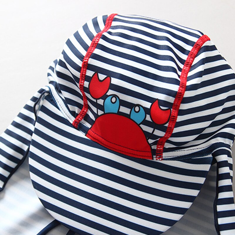 Badmode Voor Kinderen Krab Kreeft Print Kids Badpakken Badpak Baby Boy Lange Mouw Zwemmen Kind Strand Zwembad Kleding