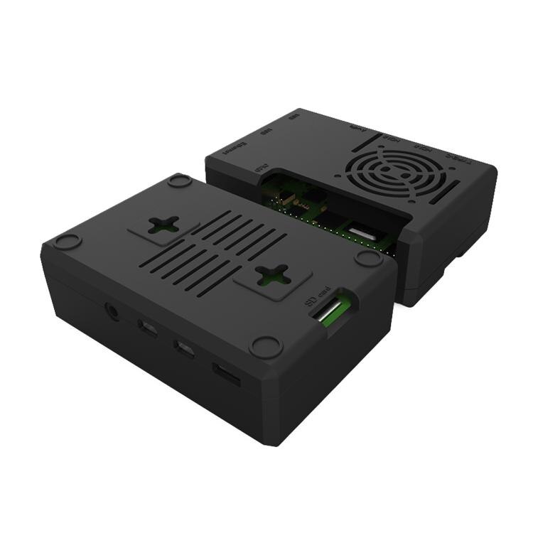 Raspberry Pi 4 Case ABS Enclosure 2 Ccolors for Raspberry Pi 4B With 3510 Fan and 4 Heat Sinks