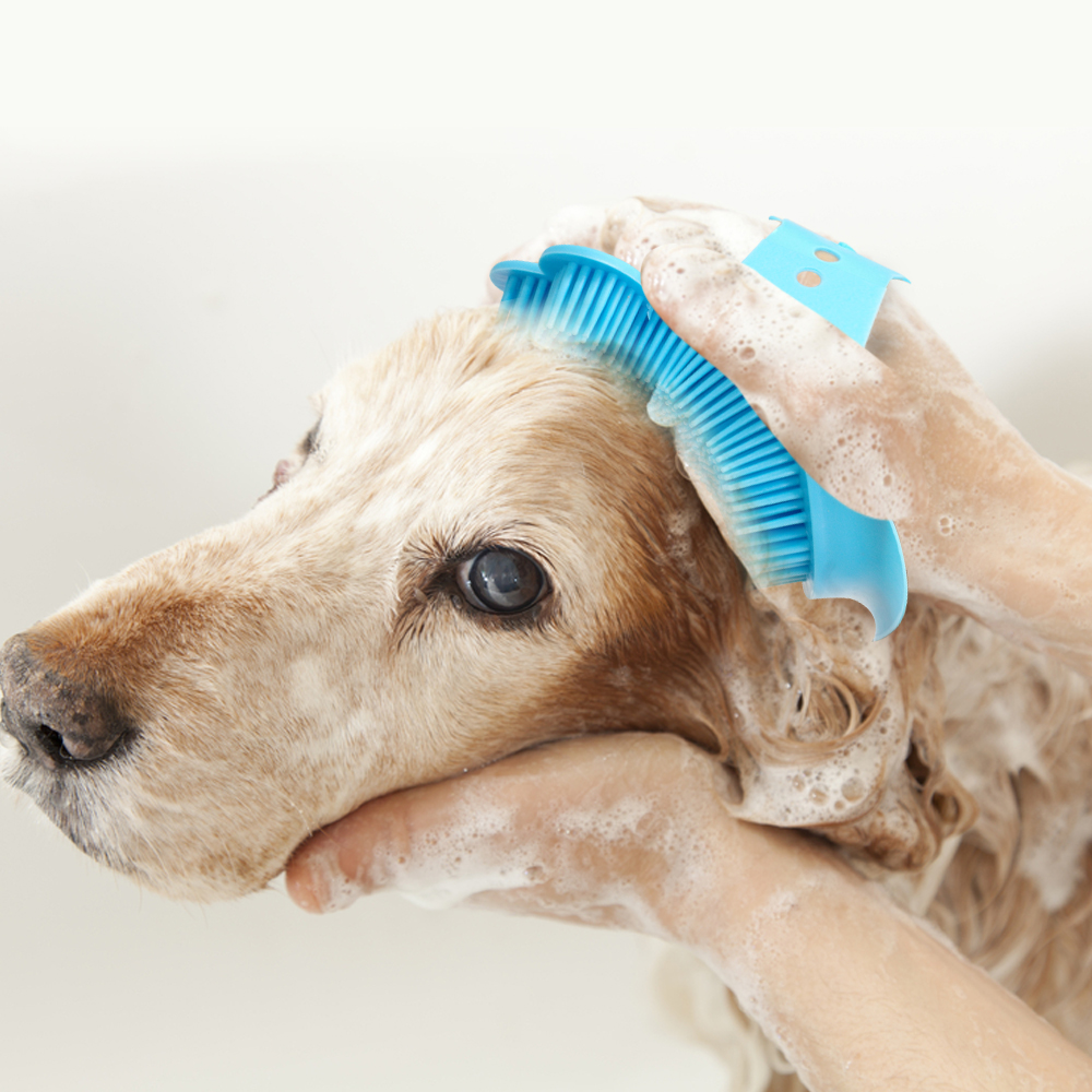 Peigne brosse pour chien, gant de toilettage, dissolvant de poils longs et courts, outil de bain pour animaux de compagnie, douche, Massage pour chien et chat