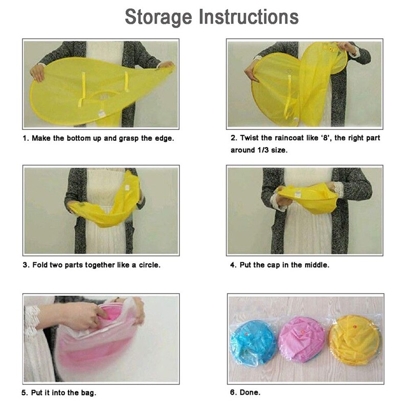 Kids Rain Cover Cute Cartoon Duck UFO Children's Raincoat Boys And Girls Umbrella Hat Windproof Poncho Rain Gear