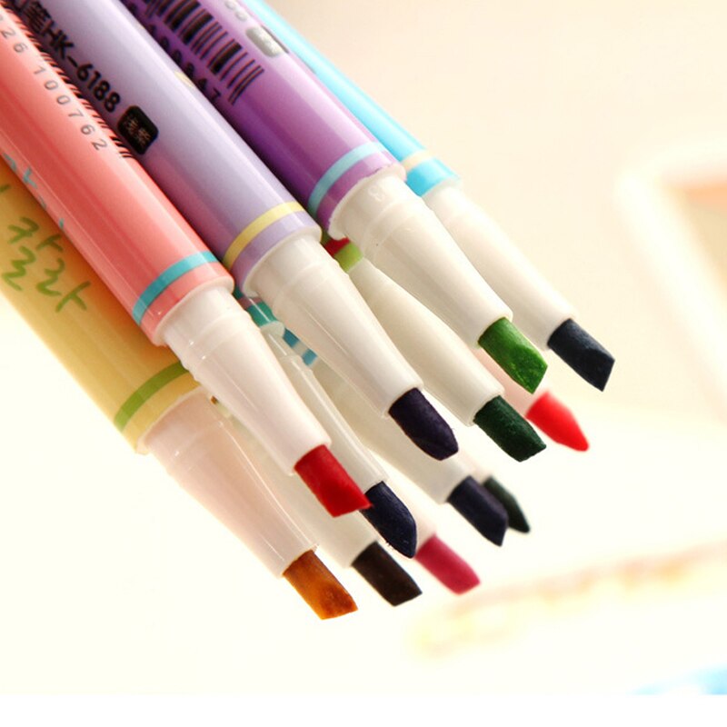 EZONE Markieren Stift Doppel geleitet Fluoreszierende Stift Süssigkeit Farbe Diamant markieren Stift Für freundlicher Zeichnung Graffiti DIY Versorgung