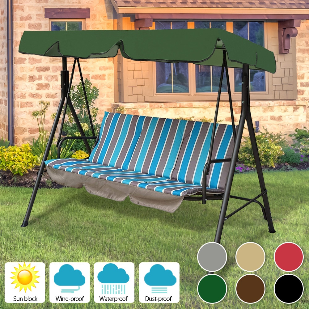 Waterdichte Patio Swing Luifel Cover Uv Zonnescherm Case Vervanging 3-Seater Tuin Swing Luifel Outdoor Stoelen Hangmat Covers Bag