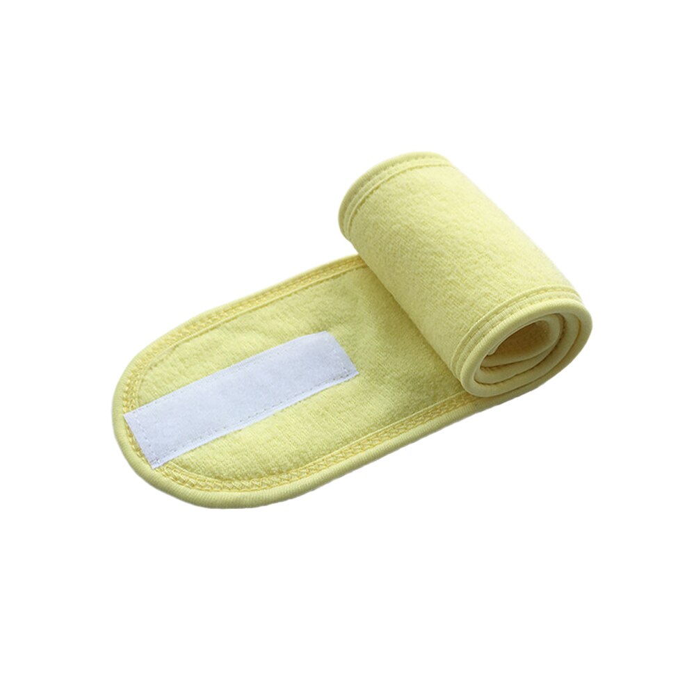Girl Headband Wide Hair Band Accessory Sports Non-Slip Elastic Adjustable Velcro Tight Sweat-Absorbent Belt Yoga: Yellow