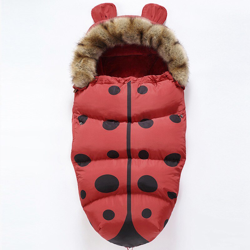 Baby Sleeping Bag Super Thick Winter Baby Envelope In Stroller Footmuff Baby Sleep Sacks 24Month Newborn Sleeping Bag for Infant: Ladybug