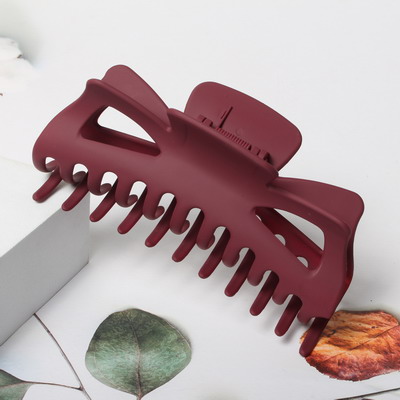 5.5inch Big Hair Claw Clip Large Plastic Hairpin Tortoiseshell Hair Clamps Crab Clips for Women Girls Hair Accessories: wine red