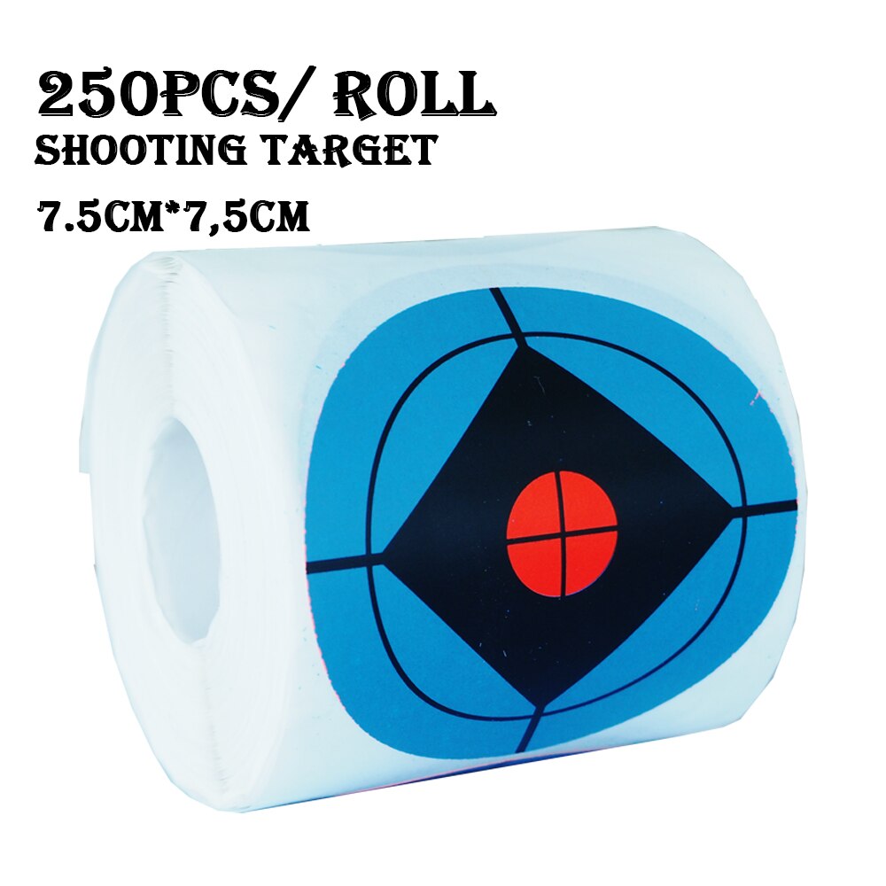 250pcs/Roll Shooting 3 Inch Adhesive Shooting Targets Splatter Reactive Stickers Flowering Splash Aim for Shooting Trainning