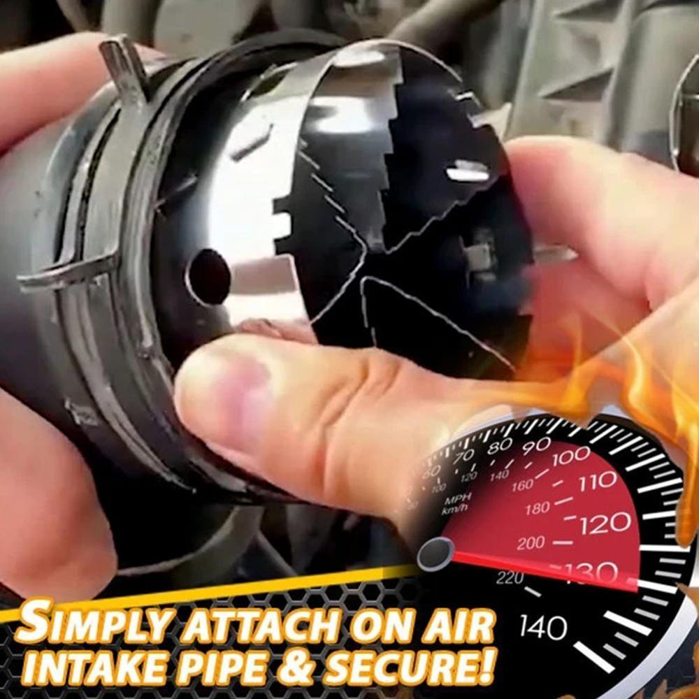 Car Turbocharger Adapter Air Intake Gas Fuel Saver Turbine Fan Accelerator Modified Adaptor Fan Fuel Intake Saver J5F9