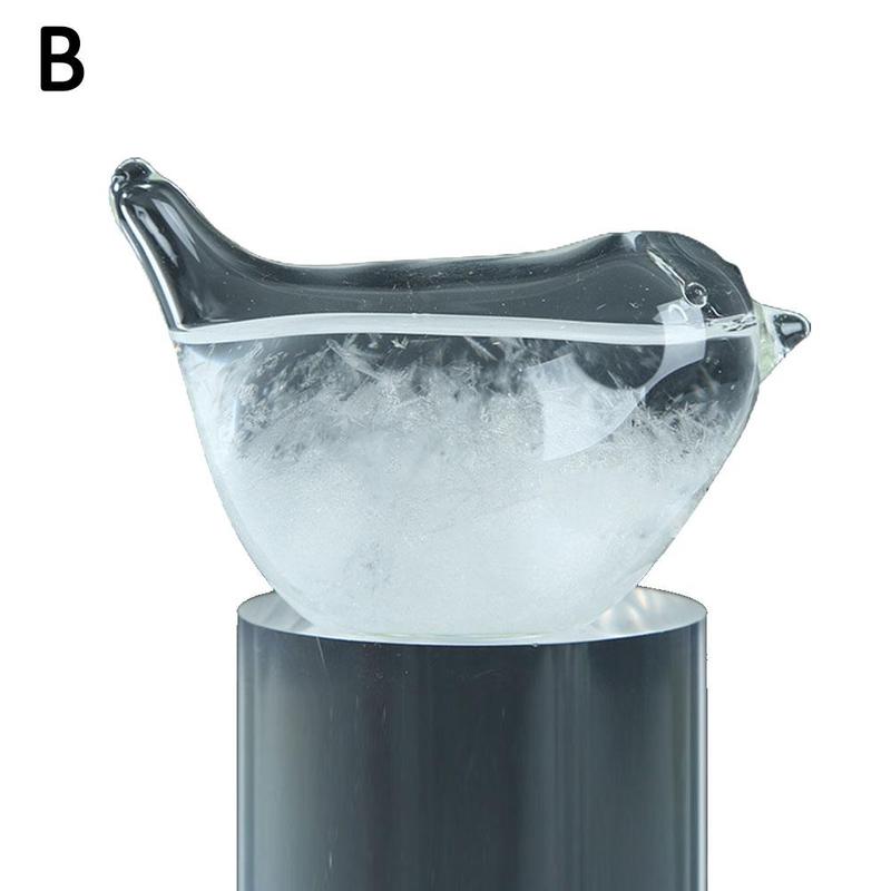 Transparent Crystal Storm Glass Bottle Barometer Desktop Forecast Weather Weather Water Bottles Station Elegan Y9B3: B