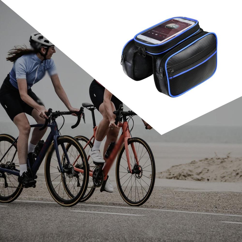 Lage Prijs Fiets Mobiele Telefoon Zak Mountainbike Touch Screen Zak Dubbele Zadeltas Fiets Zadeltas Bovenste Buis Tas beam Zak