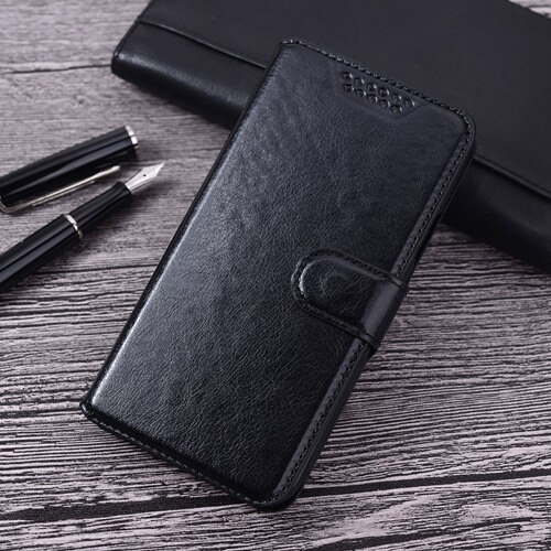 Étui de luxe rétro pour Sony Xperia X F5121 Dual F5122 cuir Original couverture arrière fente pour carte portefeuille étui peau téléphone Coque: Black