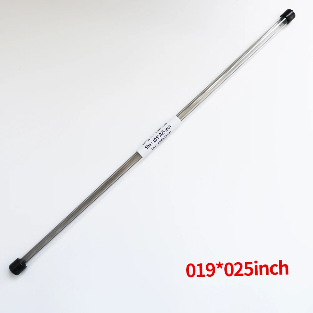 10 unids/pack ortodoncia SS alambre recto de acero inoxidable redondo Rectangular: Azul