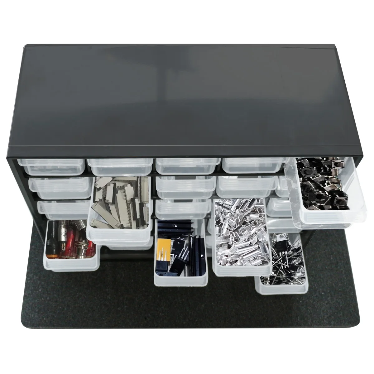 25 Multi-grid Drawer Parts Box Wall-mounted Screw Classification Component Box Tool Case electronic components Storage ToolBox