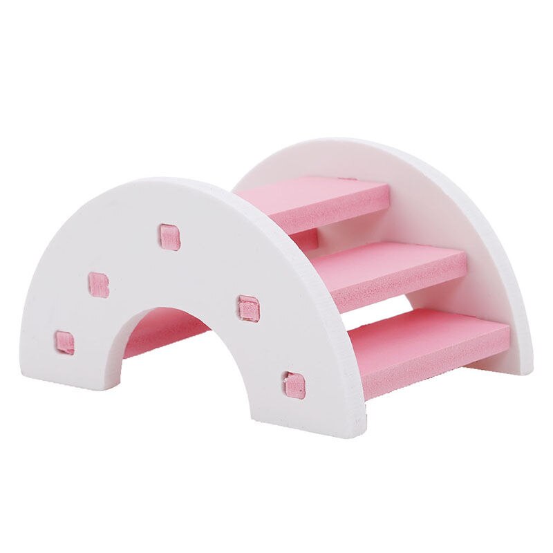Hamster Ladder Rainbow Bridge Pet Toys Wooden Bridge Hanging Toys Small Animals Cage Accessories Hamster Seesaw Ladder Rainbow