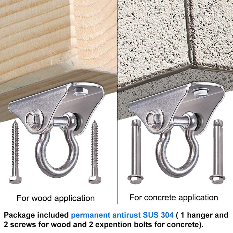 Stainless Steel Heavy Duty Swivel Rotating Hook Household 180 Degree Swing Hangers Suspension Hooks Accessories 1 set