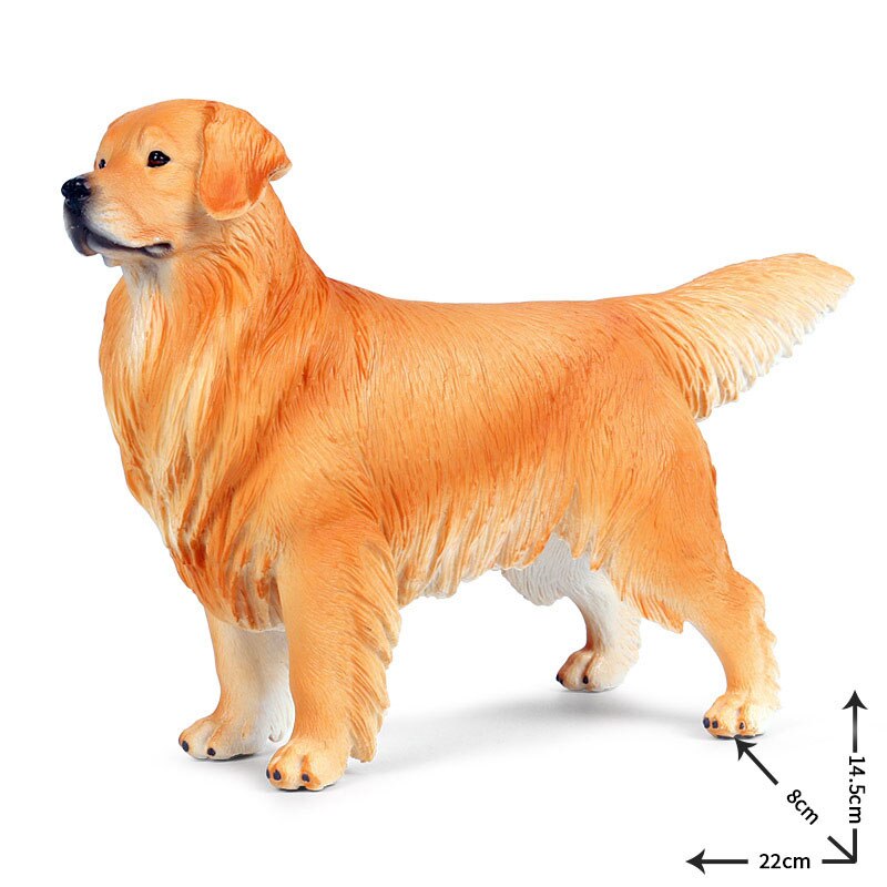 22*8*14.5CM solid simulation animal dog model big golden retriever pet dog child boy toy decoration