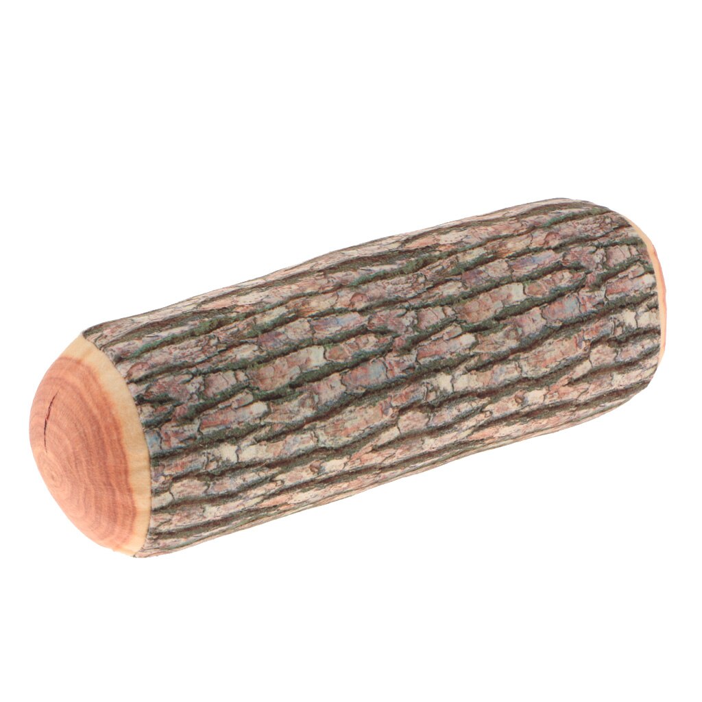 Natural Wood Soft Log Comfortable Neck Sleeping Throw Pillow: E