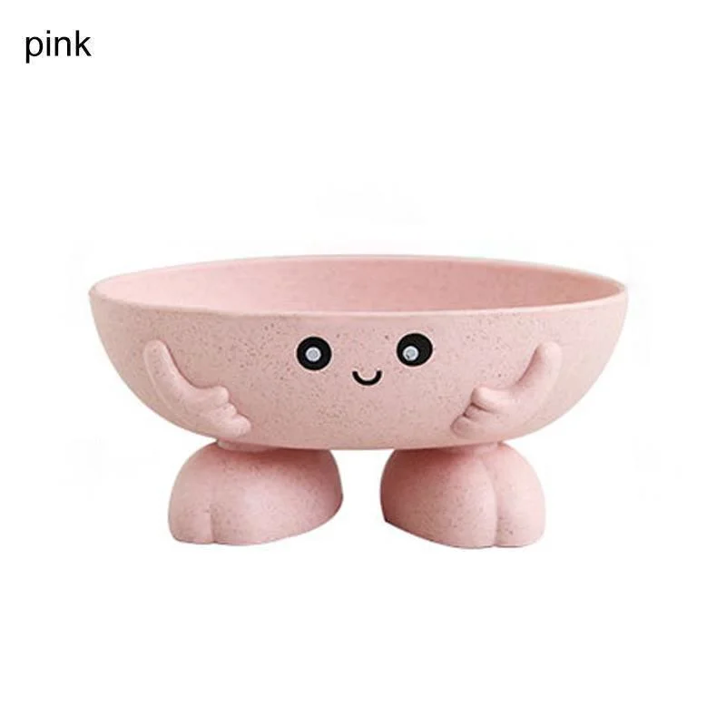 Eco-friendly 1Pcs Soap Box Non-slip Soap Dish Bathroom Supplies Soap Holder Cartoon Shape: Pink