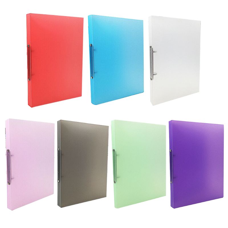 A4 Ring Binder Colorured Transparent Loose-leaf Paper File Folder Storage Supply