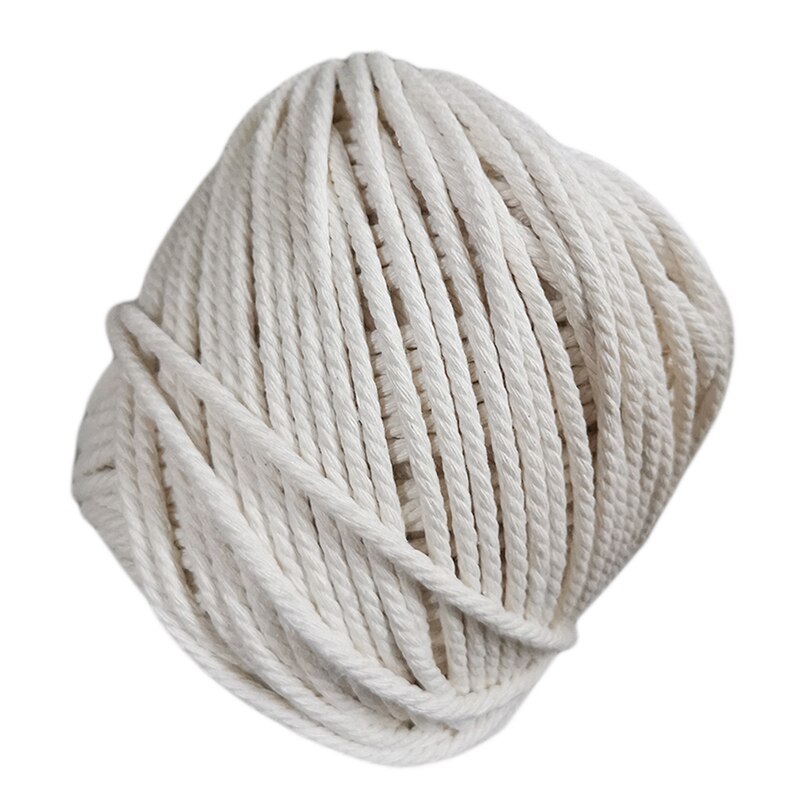 Natural Cotton Twisted Pair Handmade Rope Tapestry Rope Package Dumplings Line DIY Crafts Lace Artisan Rope: 5mm-50m