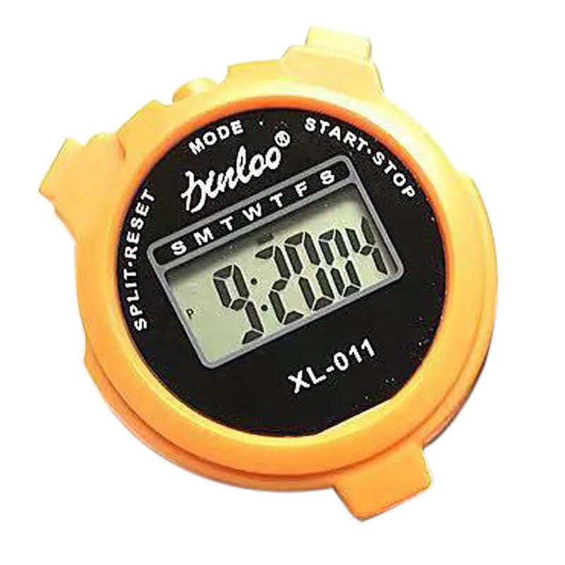 Multi-function Digital LCD Sports Stopwatch Electronic Stopwatch Chronograph Timer Counter Alarm Sports Watches Gym Accessories: Orange