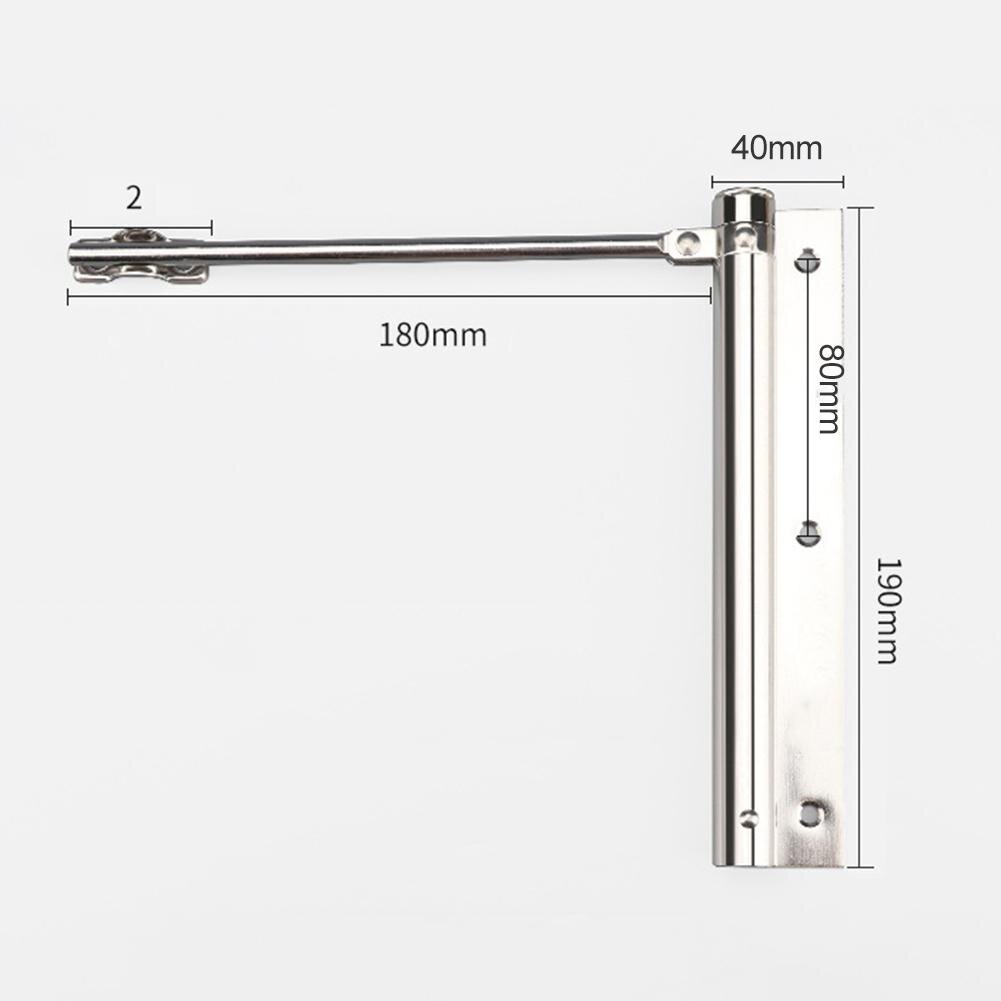 Adjustable Door Closer Stainless Steel Surface Mounted Automatic Spring Latch Furniture Hinge Household Office Door Hardware