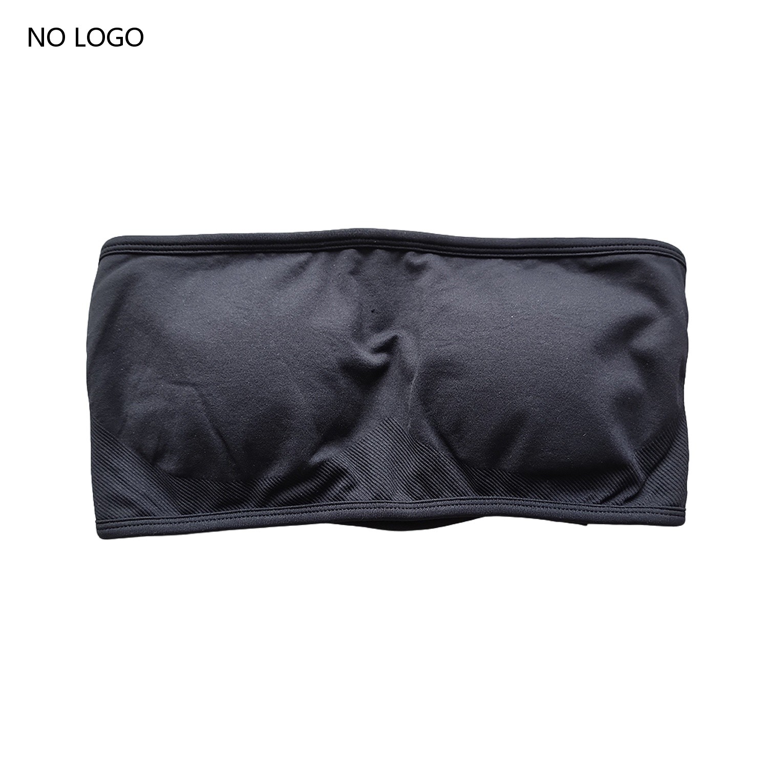 Impact Backless Bandeau Sports Bra Gym Women Top Crop Tube Seamless Bras Yoga Tops Workout Sportswear Push-up Fitness Gym Bra: L / Beige