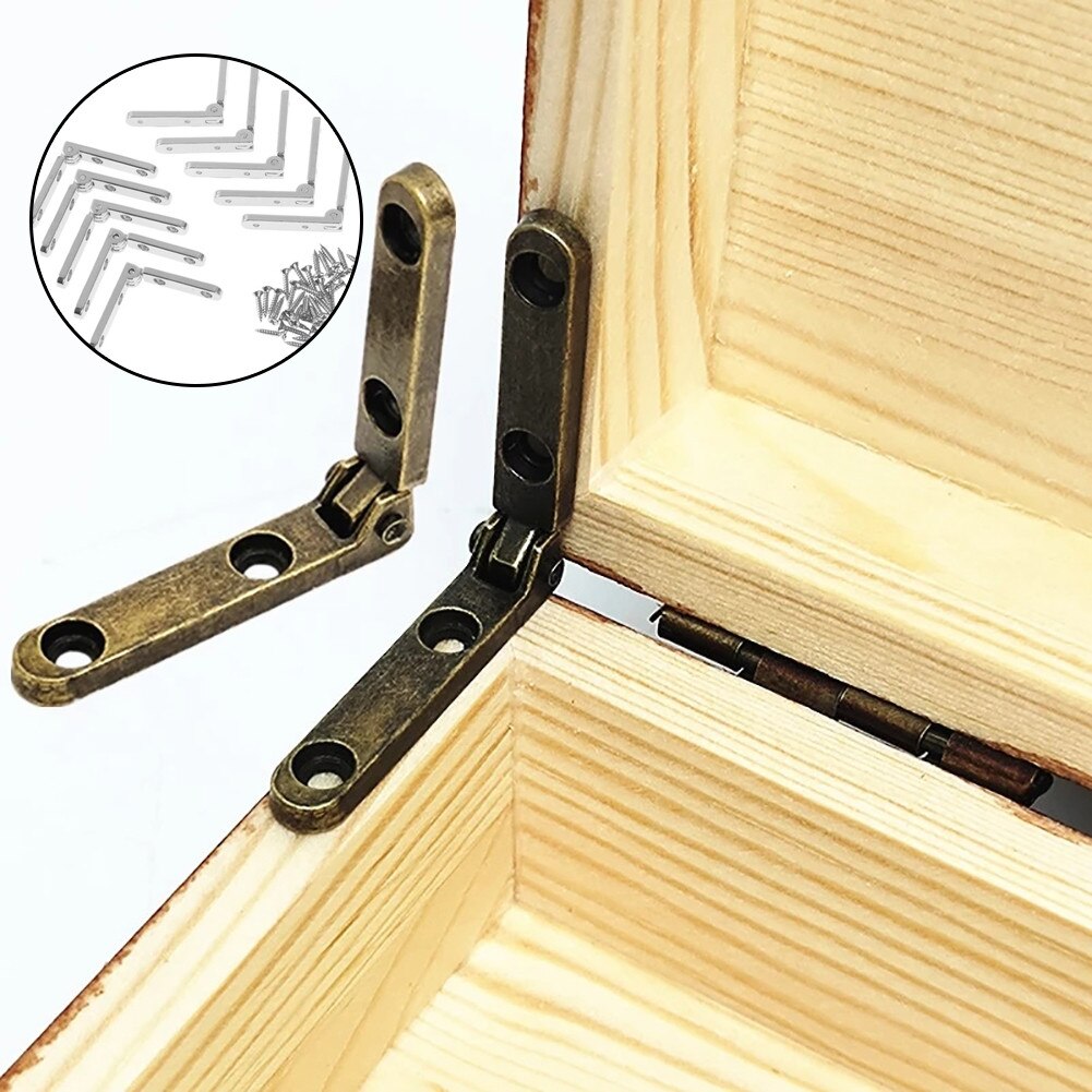 Furniture Hinge+Screw Support Hinge Mini Small Hinge Box Box Cosmetic Box Wooden Box Hardware Accessories Iron Hinge Packing Box