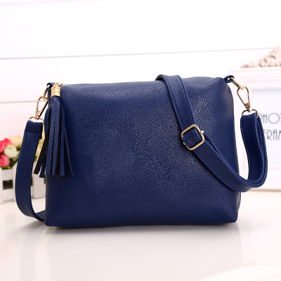 Bokinslon Schoudertassen Voor Vrouwen PU Lederen Vrouw Crossbody Tas Effen Kleur Kleine verse Vrouwen Populaire Tassen: blue