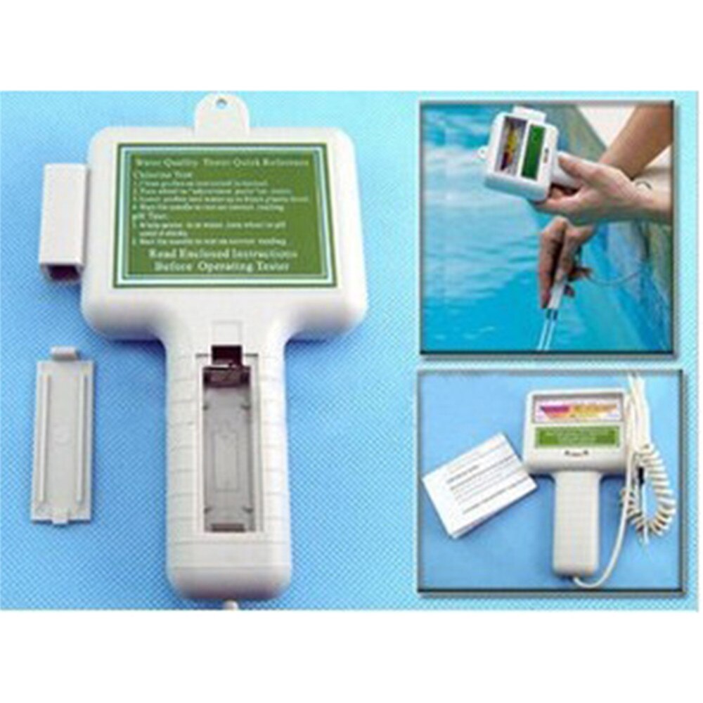 Portable Water Analyzer Test Meter PH Chlorine Meter PH/CL2 Chlorine Tester for Swimming pool, Sauna and spring