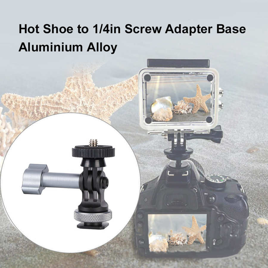 Appareil photo photographie chaussure chaude à 1/4IN vis adaptateur Base 180 degrés mouvement Expansion support chaussures chaudes support adaptateur Base