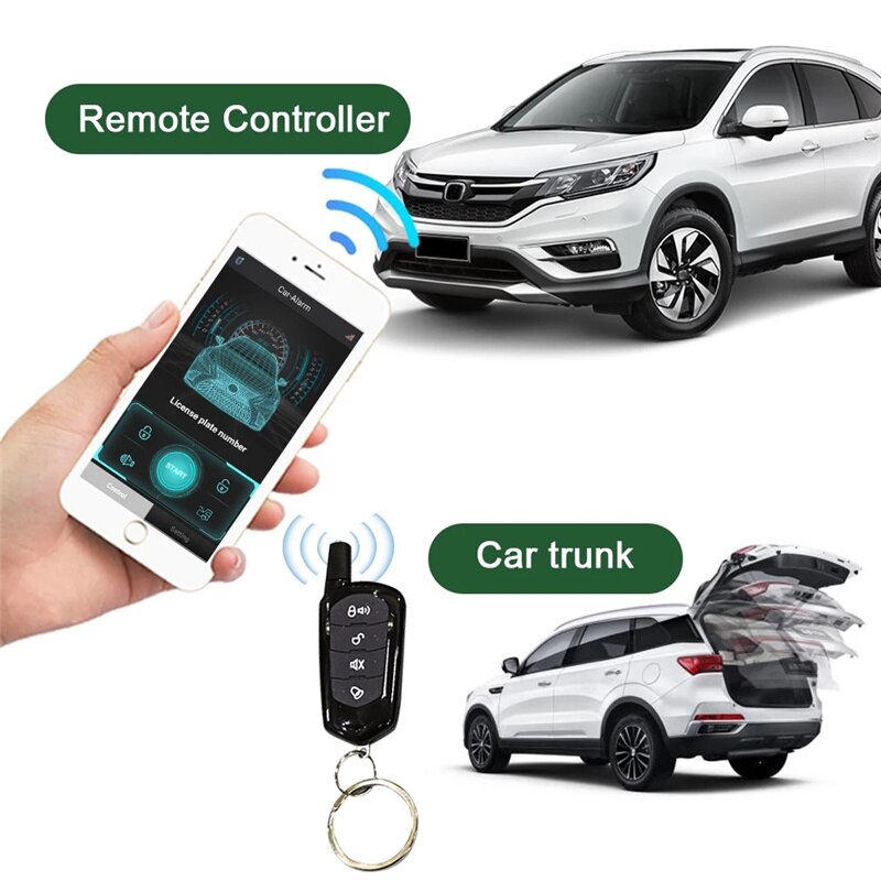 Centrale Vergrendeling Auto Alarm Mobiele Telefoon Slimme Afstandsbediening Automatisering Deur Universele 12V Auto Gecentraliseerde Keyless Entry Systeem