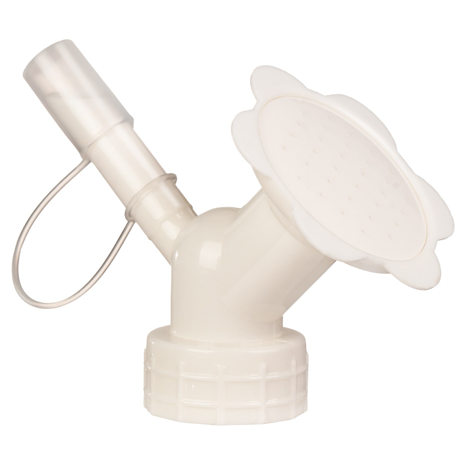 Mini Kunststoff Gießkanne Auslauf Flasche Kappe Dual Kopf Sprinkler Düse drinnen-Anlage Gießkanne Garten Sprinkler Werkzeug: Weiß
