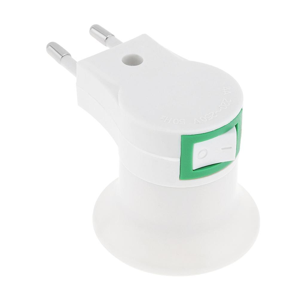 E27 Base Socket EU Plug Night Light With Power On-off Control Switch