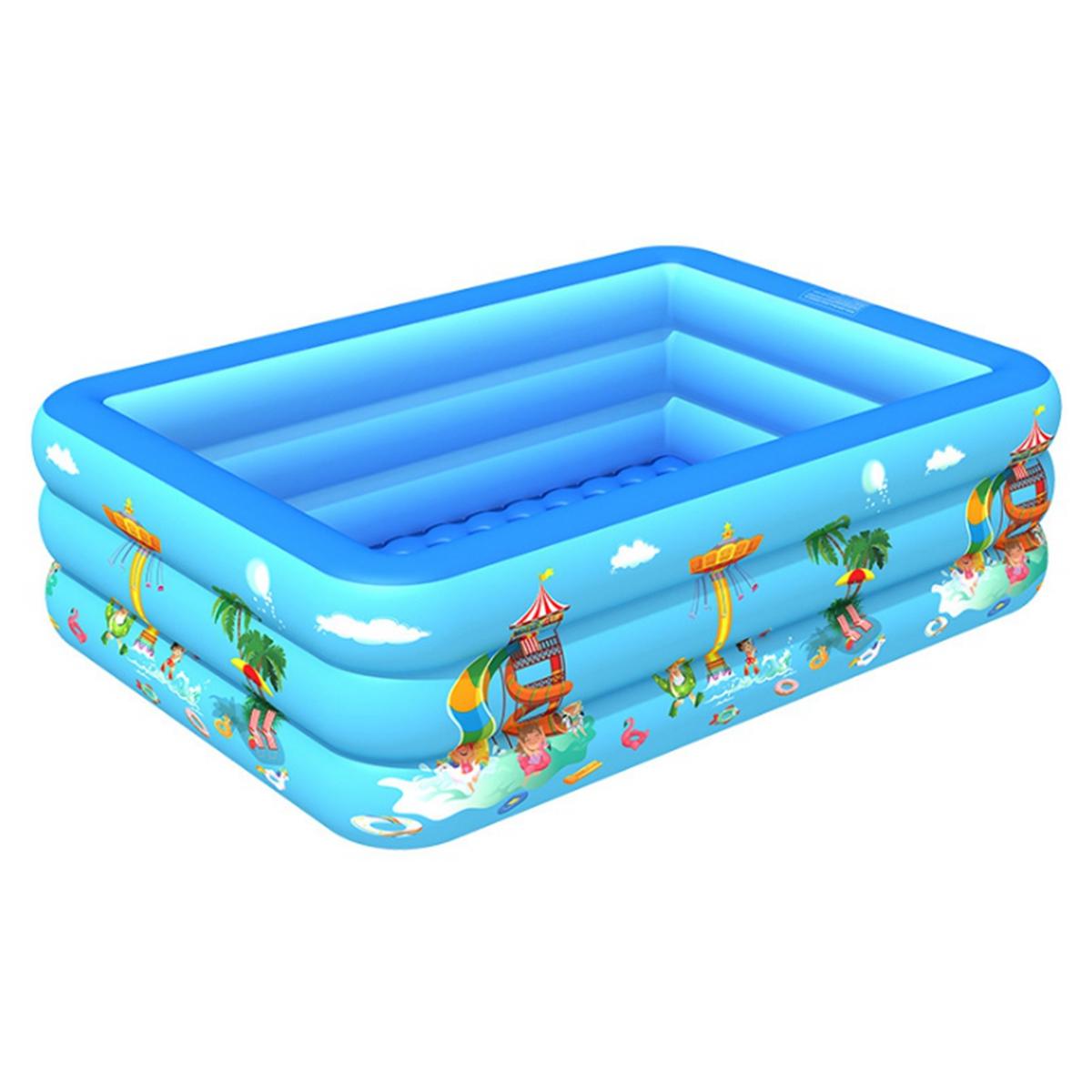 120/130/150cm Children Bathing Tub Baby Home Use Paddling Pool Inflatable Square Swimming Pool Kids Inflatable Pool ball pit