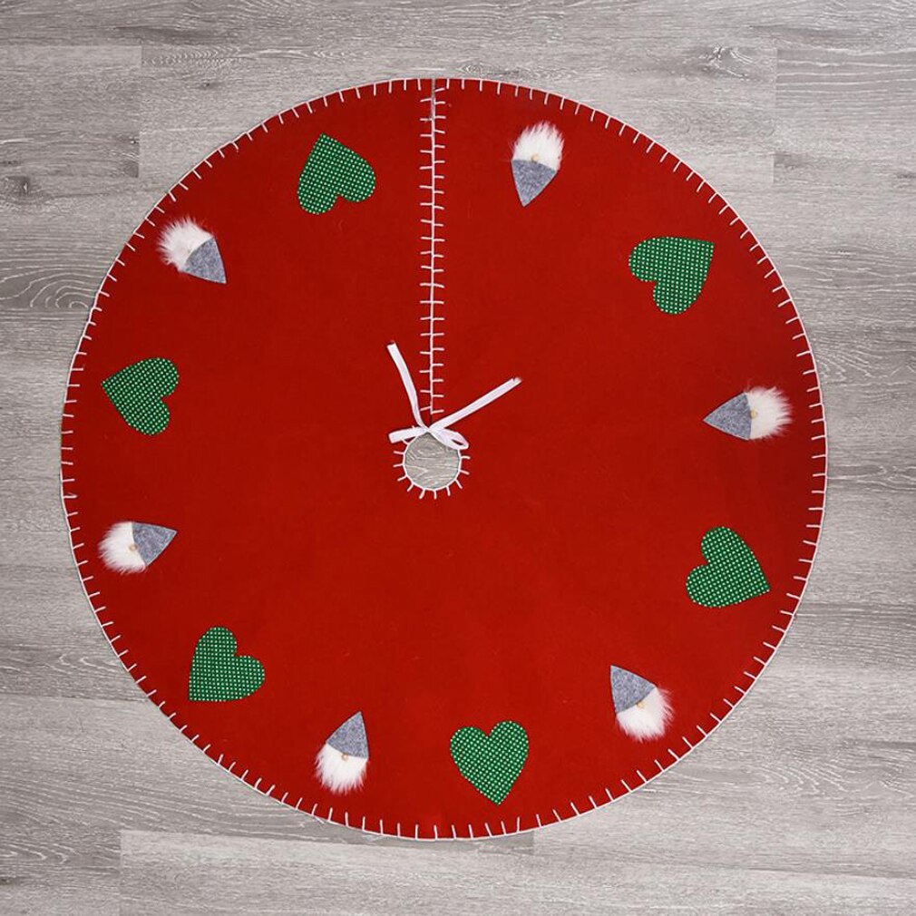 Vrolijke kerstboomrokken mat non-woven stof liefdesprint thuis kerstbenodigdheden feestboom jaar decoratie: A