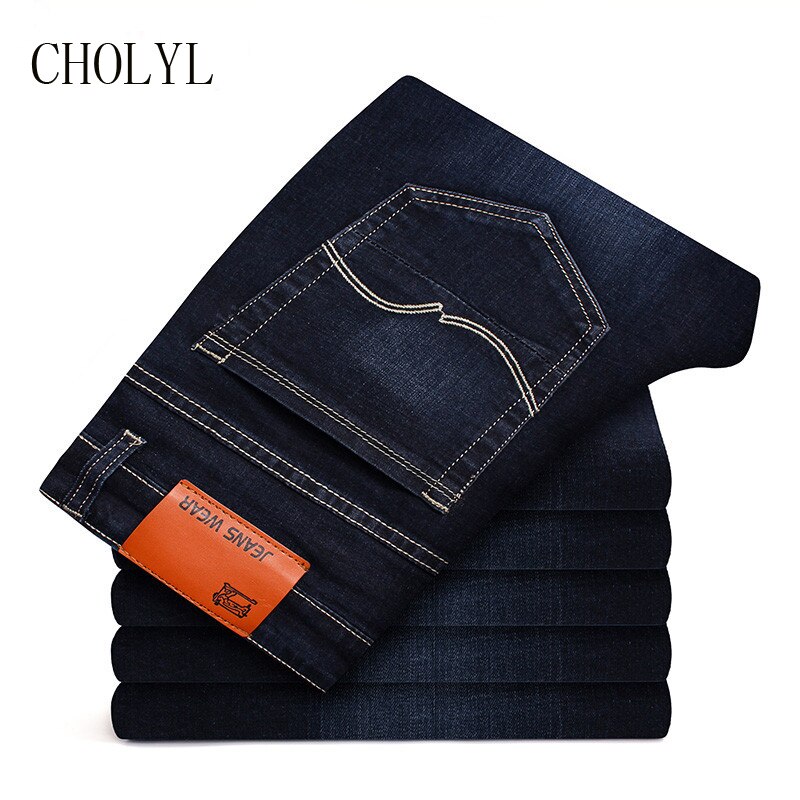 Herremerke vår- og sommerjeans herre bomull slank stretchbukser herre jeans i pluss størrelse 20-40